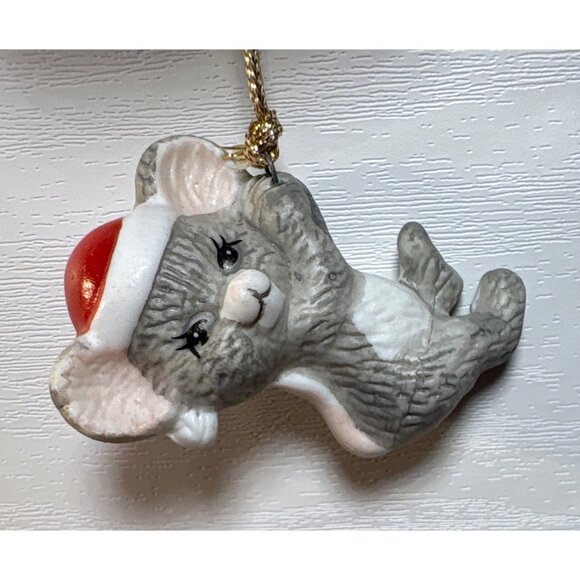 J.S.N.Y. Christmas Bell Ornament W/ Mouse Happy Holidays Text - Picture 2 of 8